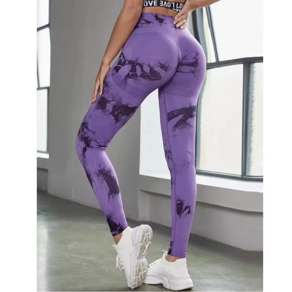 Purple Tie-Dye Women's Leggings